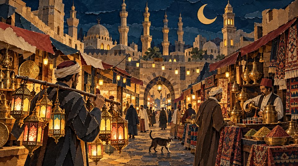 Khan el-Khalili at night