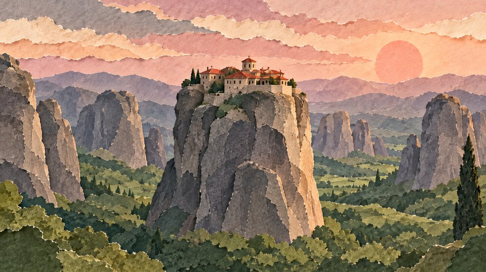 Meteora at dawn