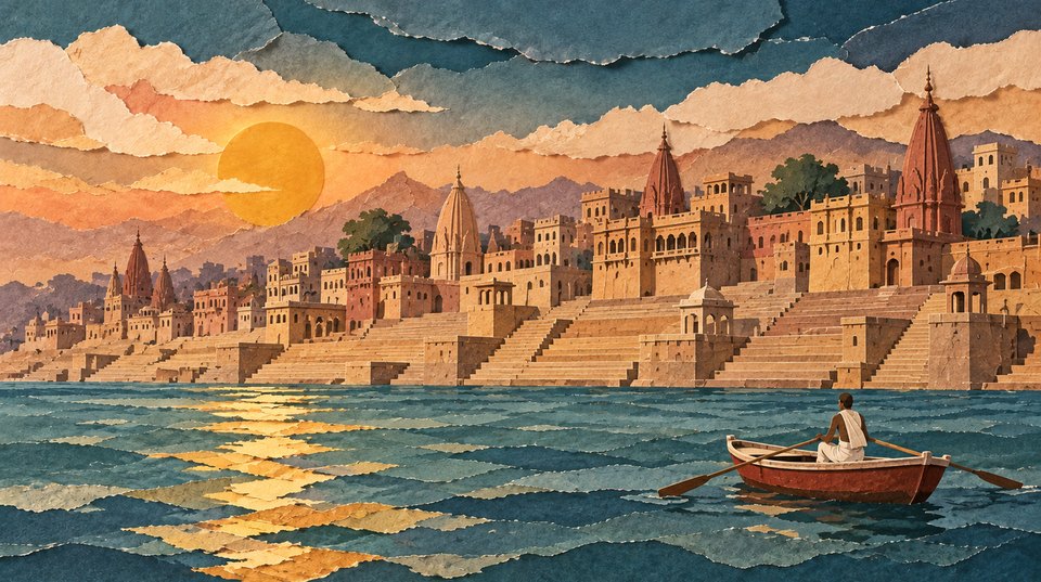 Varanasi, the ghats at sunrise