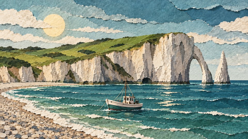 Etretat chalk arch