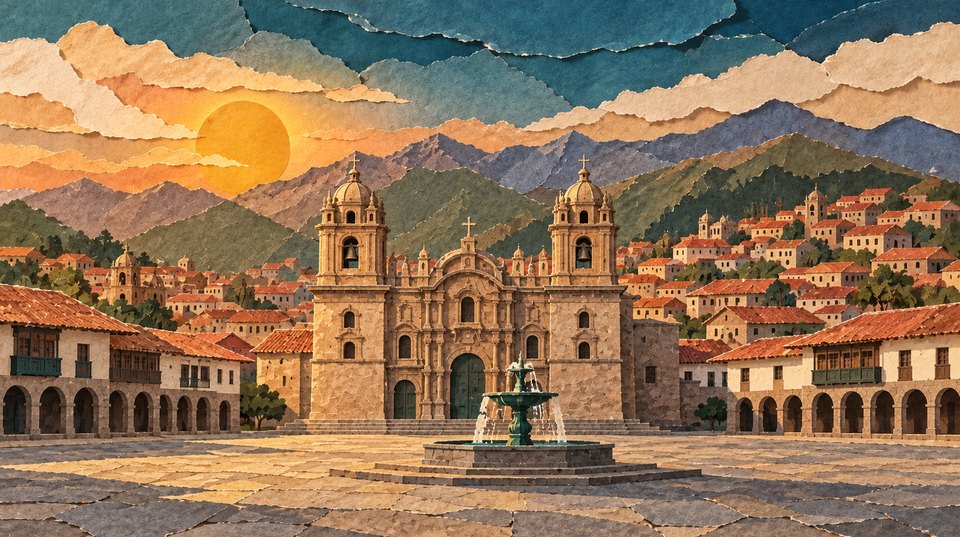 Cusco, the cathedral over the plaza